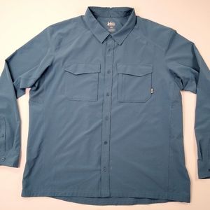 REI Button Up L/S Shirt Hiking Camping Sz XXL